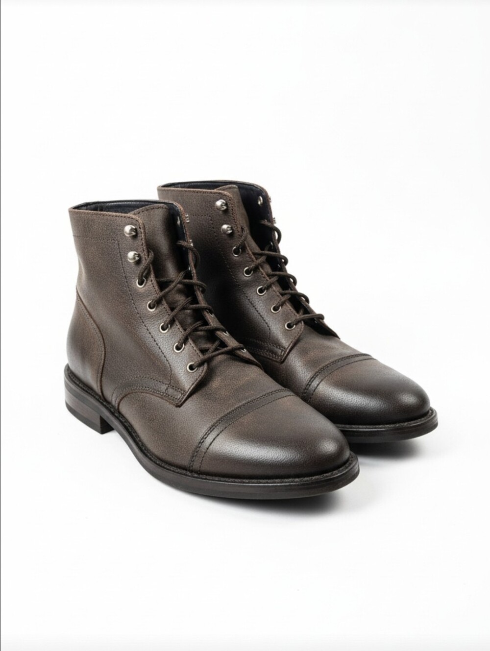 Thursday Boot Company Captain Men's 11 Brown Waxed Flesh Leather Cap Toe Boots